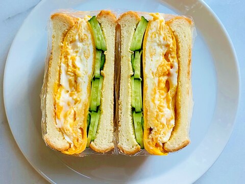 主夫がつくる玉子焼きのサンドイッチ